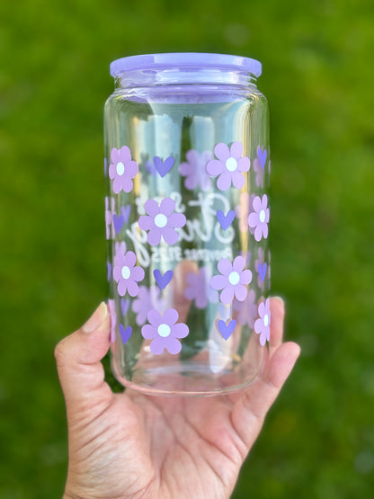 She is Strong Glass Cup