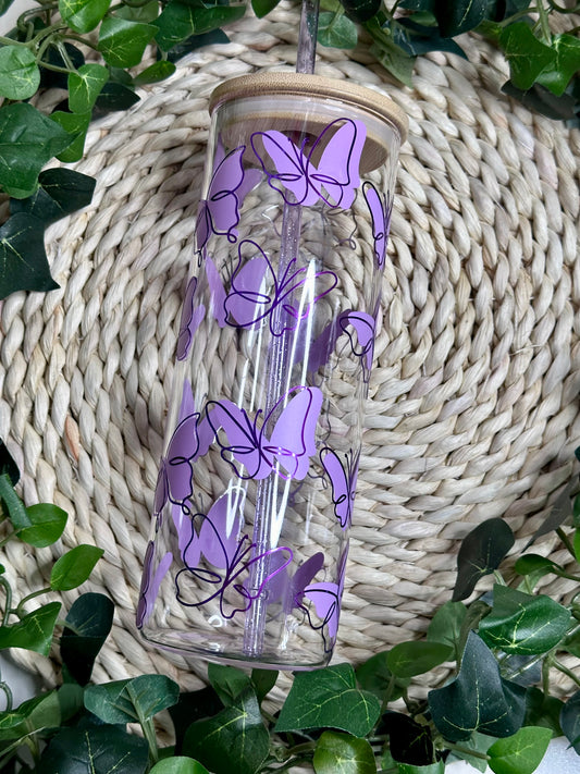 Butterfly 25 Oz glass