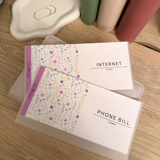 A6 Purple Floral Cash Envelopes Set of 3